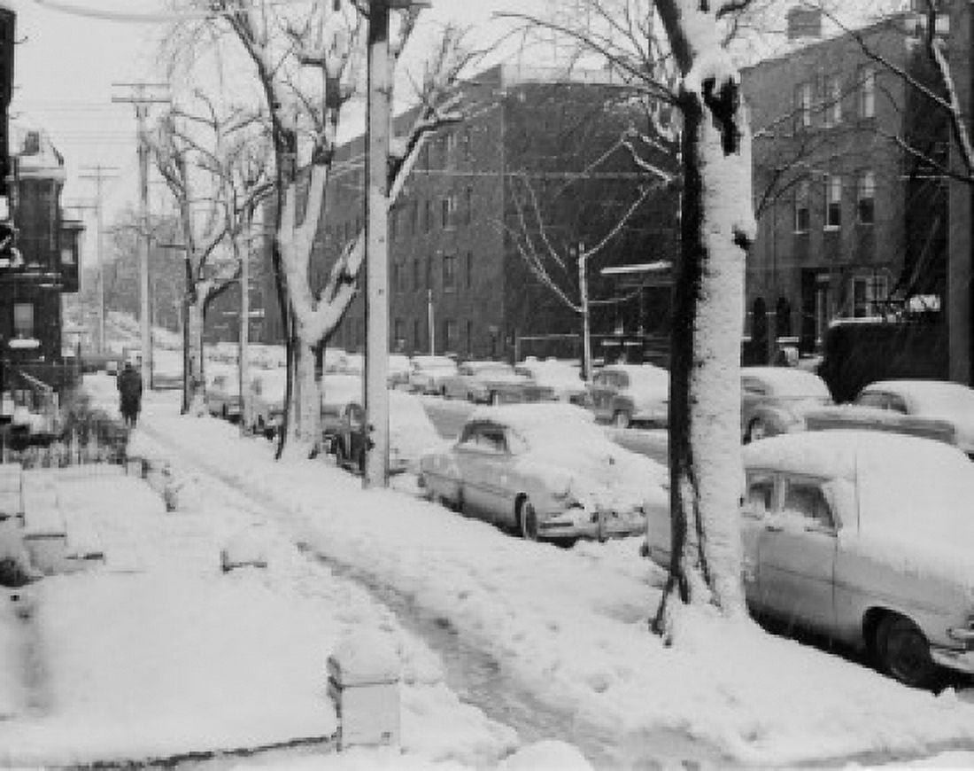 USA Pennsylvania View of Philadelphia in winter Canvas Art - (18 x 24)