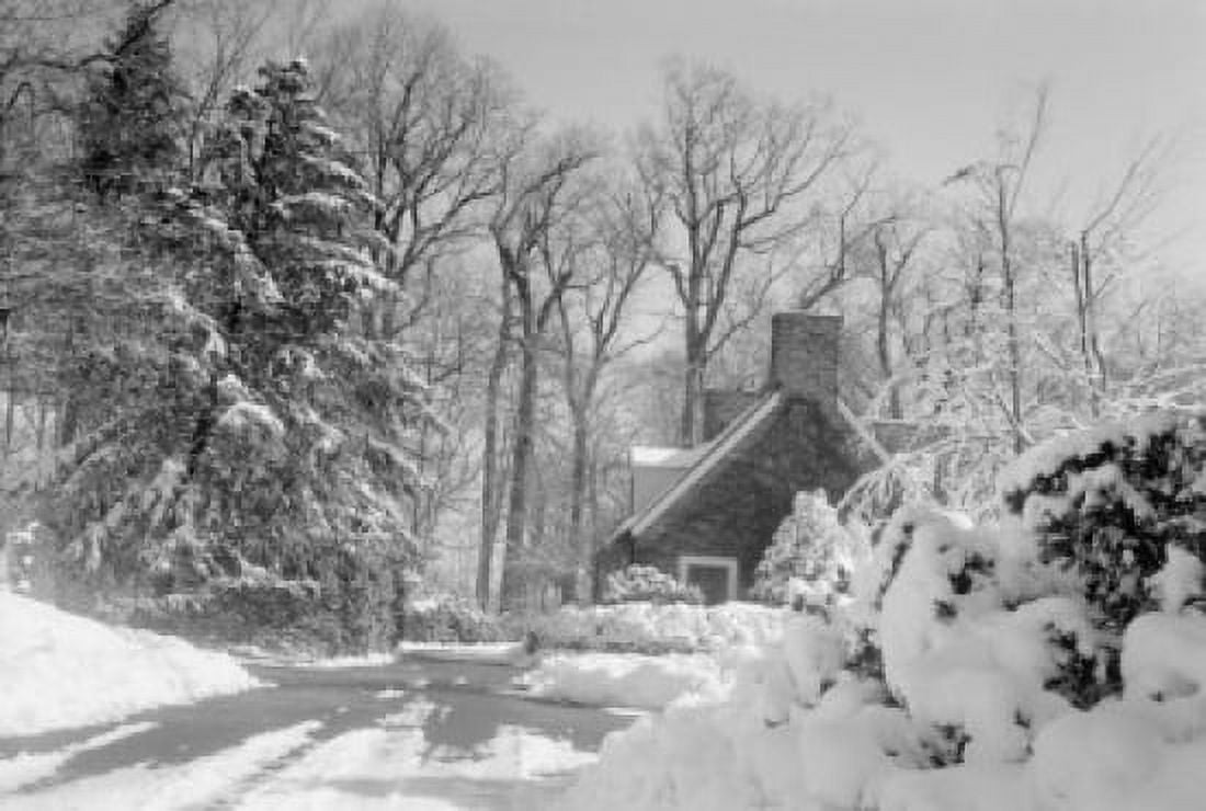 USA Pennsylvania snow-bound cottage Canvas Art - (18 x 24)