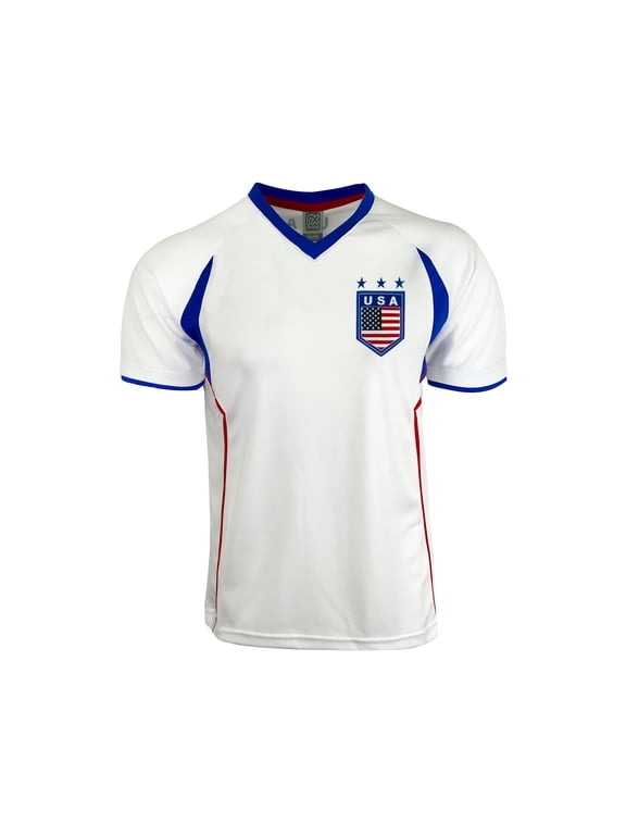USA Performance Jersey, Soccer Jersey, USA Short Sleeve Shirt (Small)