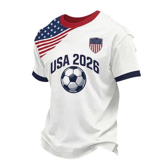 USA Performance Soccer Fan Collection, Quick Dry Training Football Shirts, Urban Retro Streetwear Tops