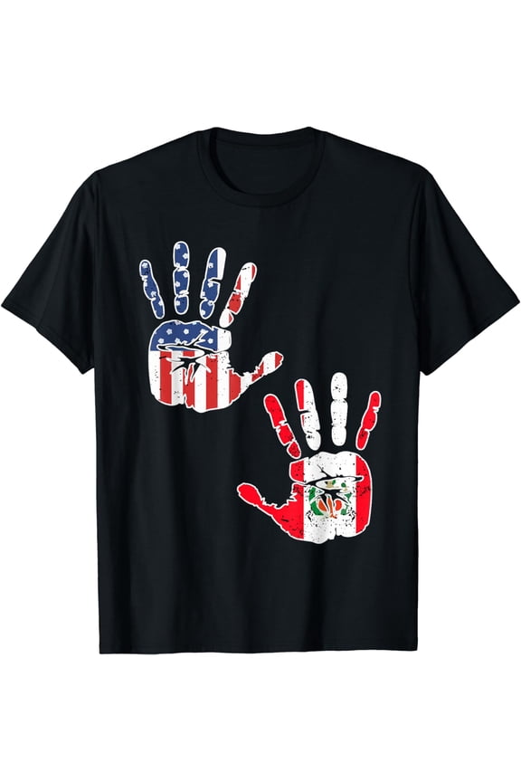 USA Peru Shirt Handprint & Flag | Proud Peruvian American T-Shirt mens t shirt，black，women，funny，misfits，men，journey
