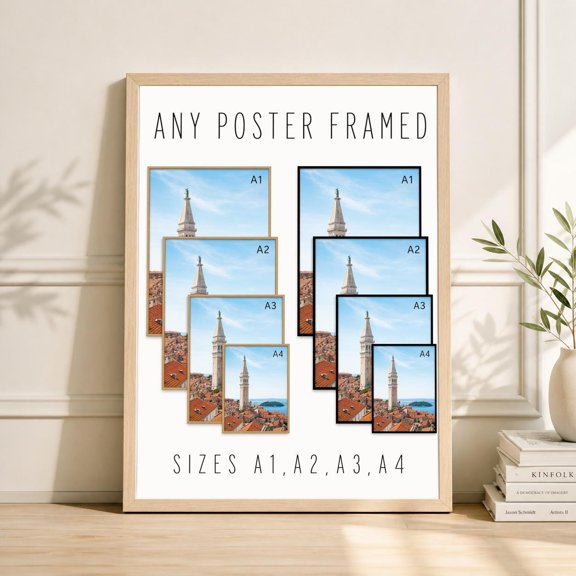 USA Pine Wood Poster Framing , Poster Print Only