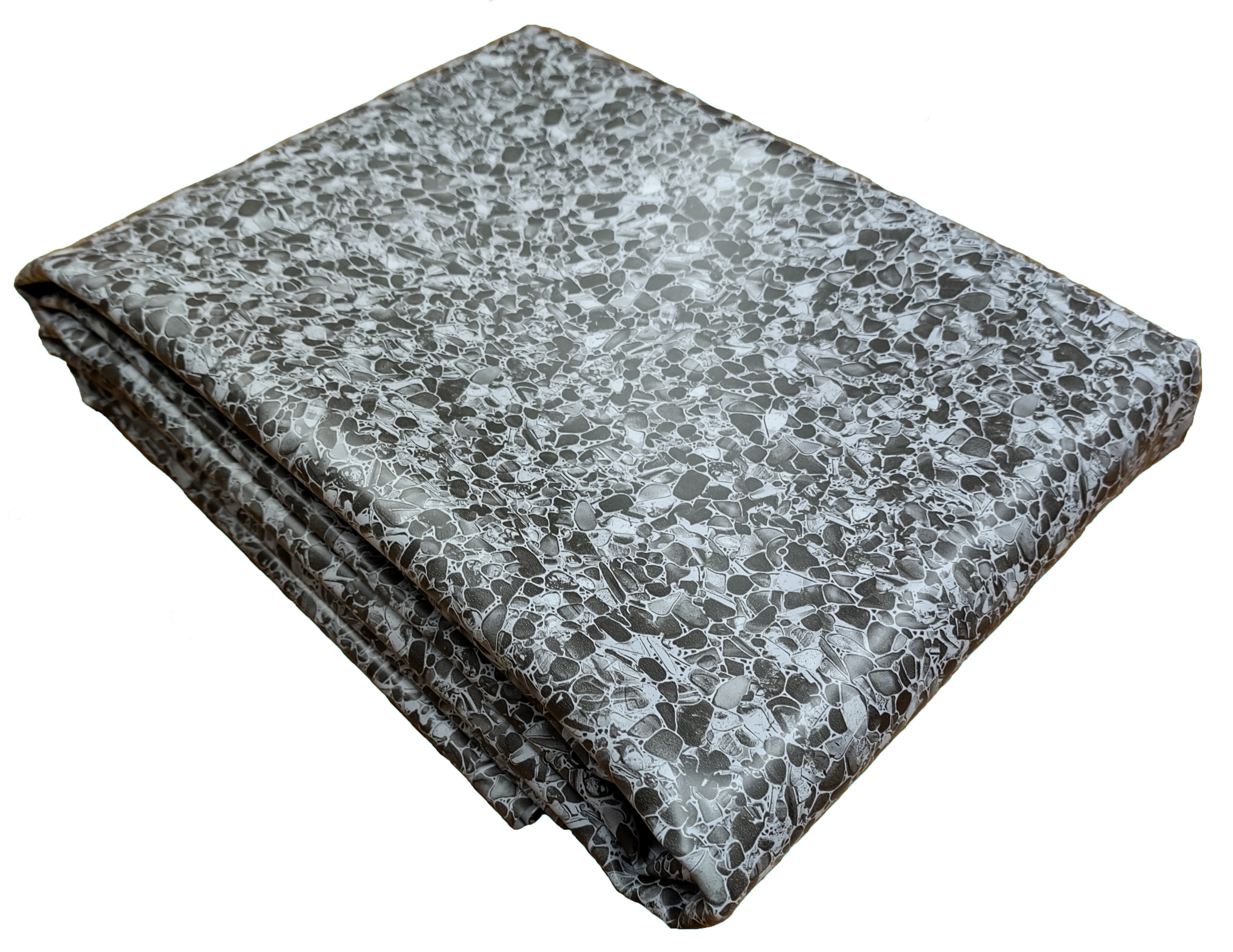 USA Pond Products - 12x20 Gray Pond Liner with Gray/Black Printed Pebble Design-12'W x 20'L (3.66m x 6.1m) in 25-mil Graystone PVC (0.63mm)-Fish/Plant Friendly for Koi Ponds, Streams & Water Gardens