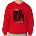 thumbnail image 1 of USA Pride Liberty Freedom and Justice Unisex Plus Fleece Graphic Sweatshirt Brisco Brands 2X, 1 of 6