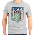 thumbnail image 1 of USA Pride Statue of Liberty Americana Men's Graphic T Shirt Tees Brisco Brands S, 1 of 6