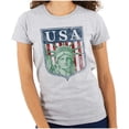 thumbnail image 1 of USA Pride Statue of Liberty Americana Womens Slim Fit Graphic Tee Brisco Brands X, 1 of 6