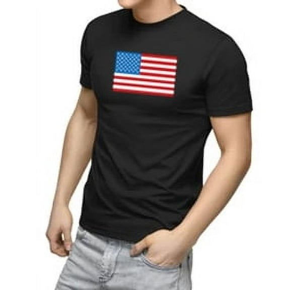 USA Printed T-Shirt American Flag Short Sleeves Soft Fabric Casual & Stylish