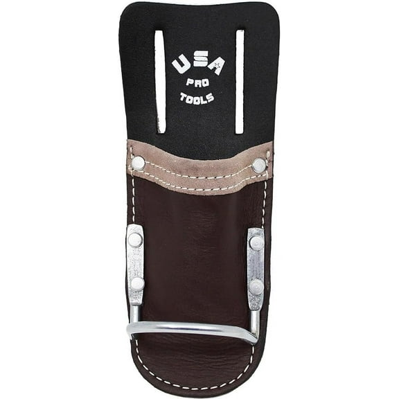 USA Pro Tools Leather Plier Holder and Hammer Holder | Holder for Tool Belt, Steel Loop Hammer Holder(SST 1181)