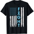 thumbnail image 1 of USA Prostate Cancer Awareness Light Blue Ribbon Survivor T-Shirt, 1 of 4