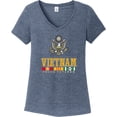 thumbnail image 1 of USA Proud Vietnam Veteran Eagle Womens Tri Blend V-neck T-Shirt, 2XL Navy Frost, 1 of 3