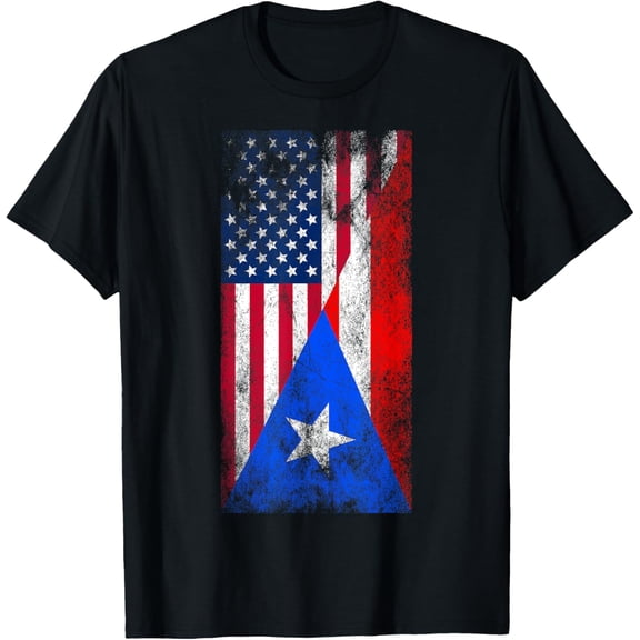 USA Puerto Rico Flags - US of America, Puerto Rican T-Shirt100% pure cotton