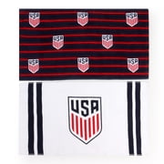 U.S. Rally Towel 2pk White and Blue, World Cup Stadium Fan Gear, 16" x 28"