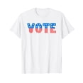 thumbnail image 1 of USA Red White and Blue Vote Election White T-Shirt Short Sleeve Tee, 1 of 5