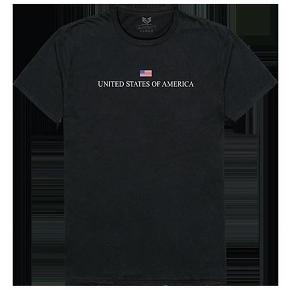 USA Relaxed Graphic Tee Shirt, Black - Extra Large