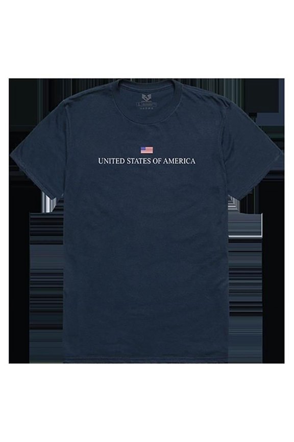 USA Relaxed Graphic Tee Shirt, Navy - Small
