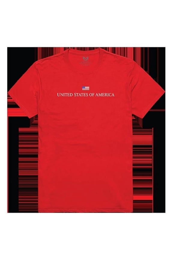 USA Relaxed Graphic Tee Shirt, Red - Small