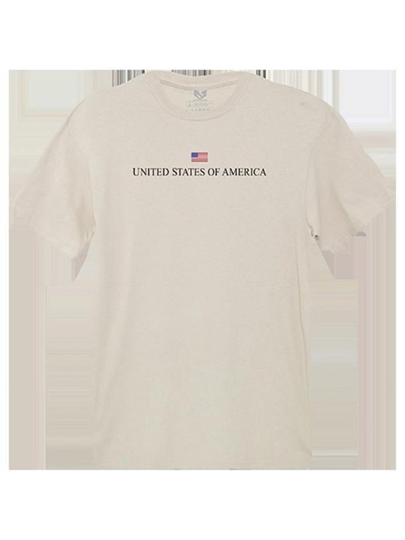 USA Relaxed Graphic Tee Shirt, Sand - Extra Large