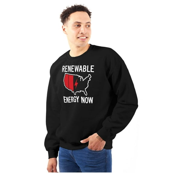 USA Renewable Energy Climate Change Sweatshirt for Men or Women Brisco Brands S