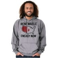 thumbnail image 1 of USA Renewable Energy Climate Change Unisex Plus Fleece Graphic Hoodie Brisco Brands 2X, 1 of 5