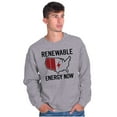 thumbnail image 1 of USA Renewable Energy Climate Change Unisex Plus Fleece Graphic Sweatshirt Brisco Brands 5X, 1 of 5