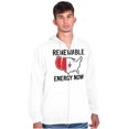 thumbnail image 1 of USA Renewable Energy Climate Change Unisex Fleece Graphic Zip Up Hoodie Brisco Brands 3X, 1 of 5