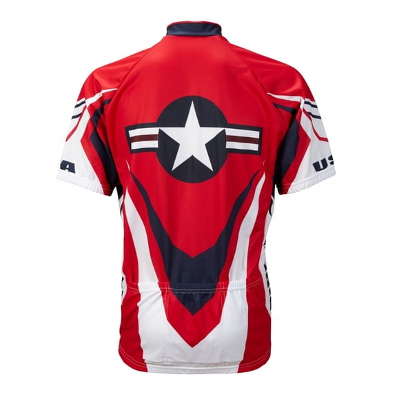USA Ride Free Cycling Jersey - Red / X-Large