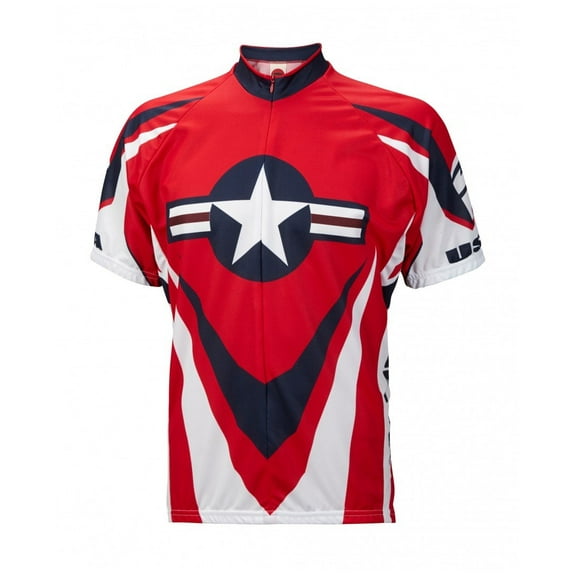 USA Ride Free Cycling Jersey - Red / XX-Large