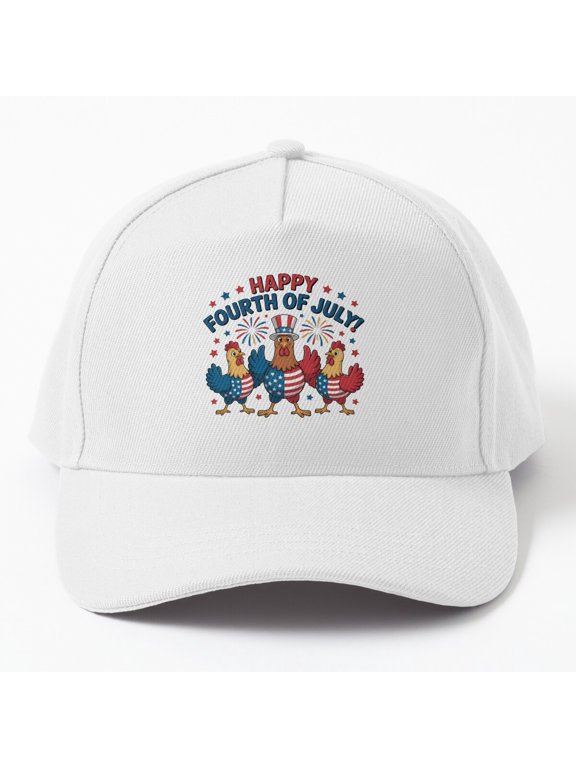 USA Roosters Baseball Cap, American Farm Bird Graphic, Classic Hat Style