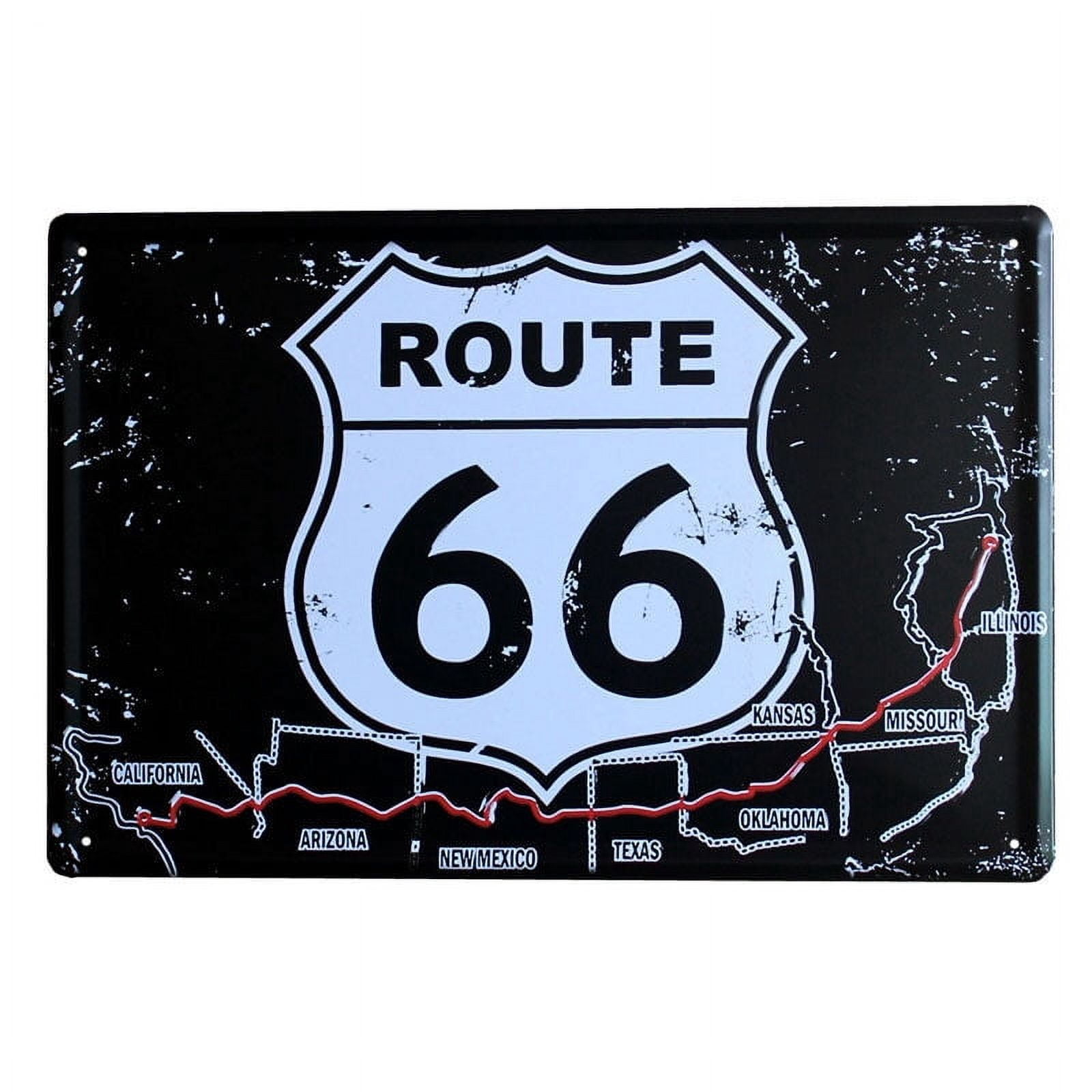 USA Route 66 Metal Sign Plates Garage Signs Vintage Tin Plate Bar Wall ...