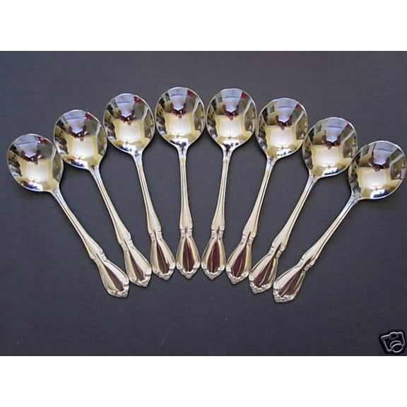USA SELLER 8 CHATEAU BOUILLON SPOONS ONEIDA NEW 18/8 FREE SHIPPING US ONLY