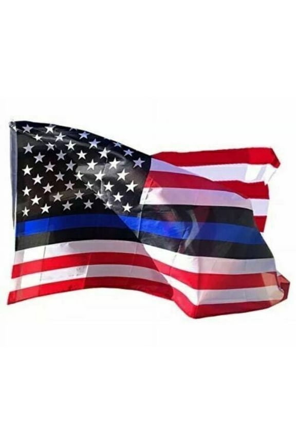 USA SELLER Thin Blue Line American Flag Police Lives Matters LEO 2X3 FT 100D