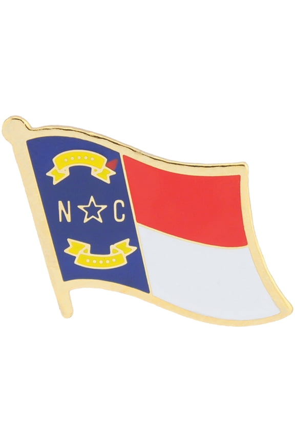 USA STATES, NORTH CAROLINA Flag - Original Artwork, Expertly Designed PIN - 1"