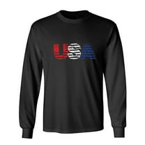 USA. Sarcastic Humor Novelty Men's Long Sleeve Shirts