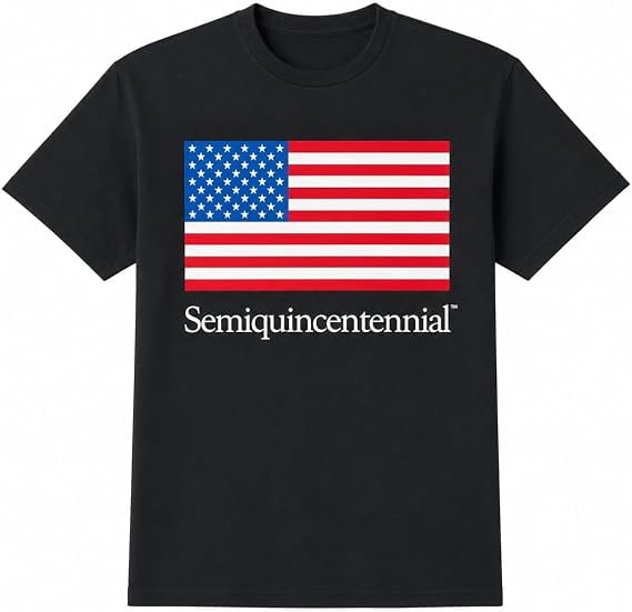 USA Semiquincentennial 250th Anniversary American Flag Graphic T-Shirt, Patriotic Independence Celebration Tee, Unisex Adult Black, XXXL
