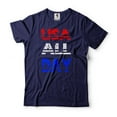 thumbnail image 1 of USA Shirt USA All Day Tee Shirt Patriotic Gifts Mens Womens 4th Of July Shirt Fourth Of July Tee (Small Navy Blue), 1 of 6