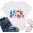 thumbnail image 1 of USA Shirts for Women 4th of July Shirt Women Cute Patriotic Print Tshirt America Tee Tops,women short sleeve shirt,short sleeve t-shirts for women,women's summer shirt,womens t-shirt, 1 of 6