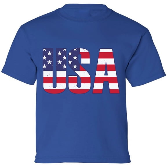USA Shirts for Kids - Patriotic Graphic Tees for Boys Girls - American Flag 4th of July BBQ Party Celebrate Independence Day