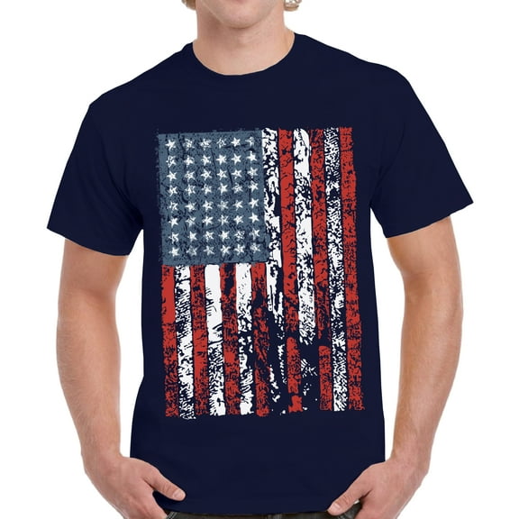 USA Shirts for Men - 4th of July American Flag Graphic Tee
