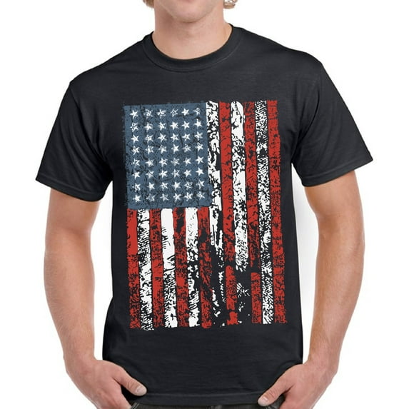 USA Shirts for Men - 4th of July American Flag Graphic Tee