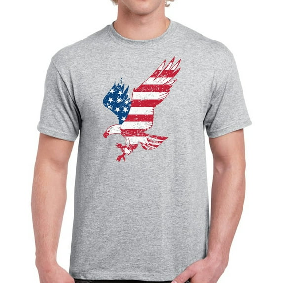 USA Shirts for Men - 4th of July Eagle American Flag Graphic Patriotic Outfit