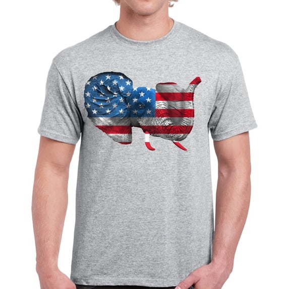 USA Shirts for Men - 4th of July Elephant American Flag Graphic Patriotic Outfit
