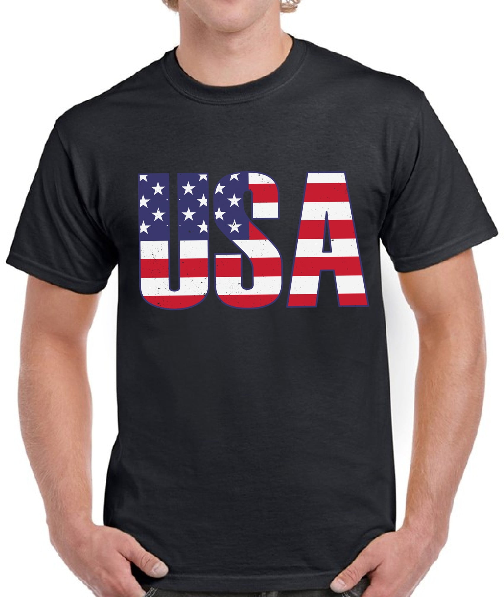USA Shirts for Men Patriotic Graphic Tees American Flag 4th of