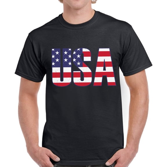 USA Shirts for Men - Patriotic Graphic Tees - American Flag 4th of July BBQ Party Celebrate Independence Day