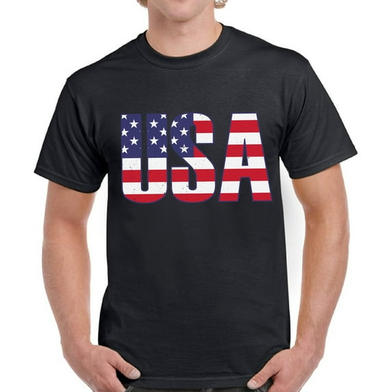 USA Shirts for Men - Patriotic Graphic Tees - American Flag 4th of July BBQ Party Celebrate Independence Day