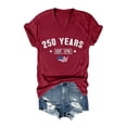 thumbnail image 1 of USA Shirts for Women 250 Years American Flag Shirt 4th of July Tshirt Patriotic Tees Casual Graphic Tops, 1 of 2