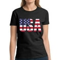 thumbnail image 1 of USA Shirts for Women - Patriotic Graphic Tees - American Flag 4th of July BBQ Party Celebrate Independence Day, 1 of 2