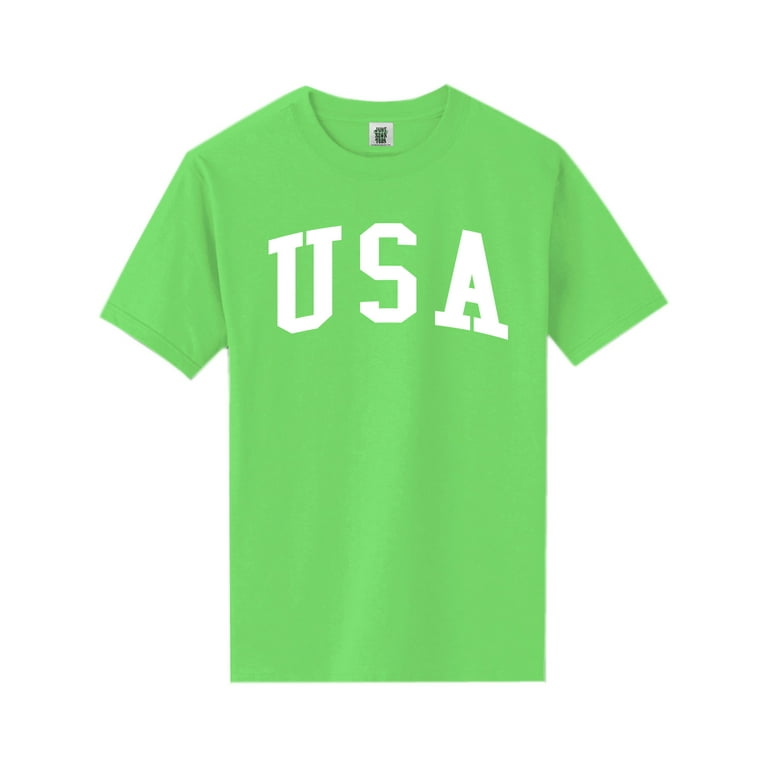 USA Short Sleeve Neon T Shirt