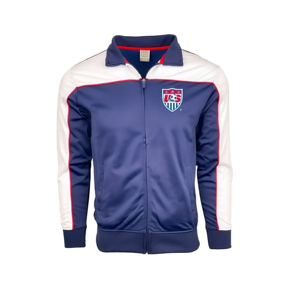 Rhinox U.S. Soccer Track Jacket, Navy White Stripe, 100% Polyester, YS-XL