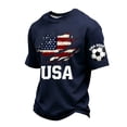 thumbnail image 1 of USA Soccer Jersey T-Shirt for Men 2026 World Soccer Game National Team 2D Graphic Crew Neck Short Sleeve Tee Navy M, 1 of 4