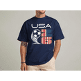thumbnail image 1 of USA Soccer T-Shirt, American Flag Soccer Ball 2026 Tee, USA Soccer Fan Shirt for Men and Women, Patriotic Soccer Supporter Gift, 1 of 5